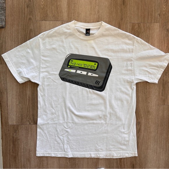 VTG STREETWEAR THE HUNDREDS BEEPER CODES TEE SHIRT - PAGER ADAM BOMB - White XL - Picture 1 of 5